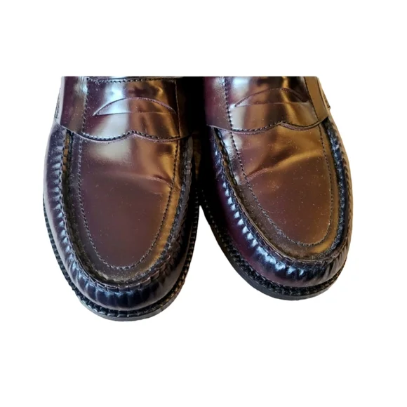 SAS Vintage 1988 Cordovan Leather Penny Loafers New with Original Box Size 8M